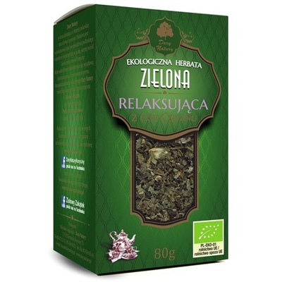 Herbata Zielona Relaksująca ekologiczna EKO Dary Natury, 80g