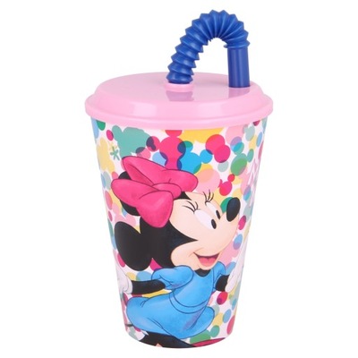 Kubek ze słomką MYSZKA MINNIE 430ml