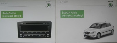 SKODA FABIA II 2010-2014 LIBRO MANTENIMIENTO PL KOLOROWA+INSTRUKCJA RADIO SWING  