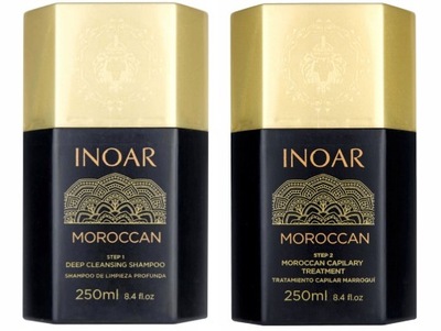 Inoar MOROCCAN KERATYNA 250 + SZAMPON Keratynowe Prostowanie Włosów 250