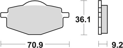 TRW LUCAS КОЛОДКИ ГАЛЬМІВНІ MCB539 (KH101) ORGANICZNE NA ЗАД/ПЕРЕД