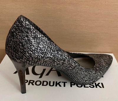 Buty Szpilki AGA BUT Czarne ze Srebrnym roz. 40