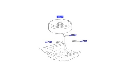 YARIS III 11-20 БОЛТ ДЕРЖАТЕЛЬ КОЛЕСО ЗАПАСНОЕ ЗАПАСКА