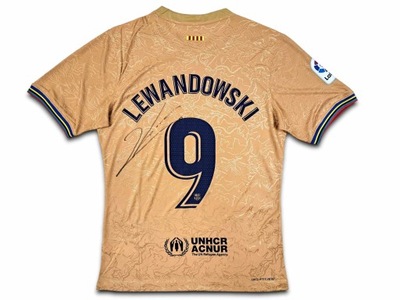 Lewandowski - FC Barcelona - koszulka z autografem (zag)
