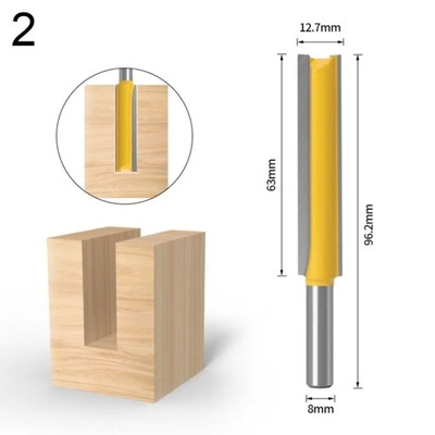 Nowy narzędzie do drewna frezarka do drewna ostrze trzpienia 8mm frez freza