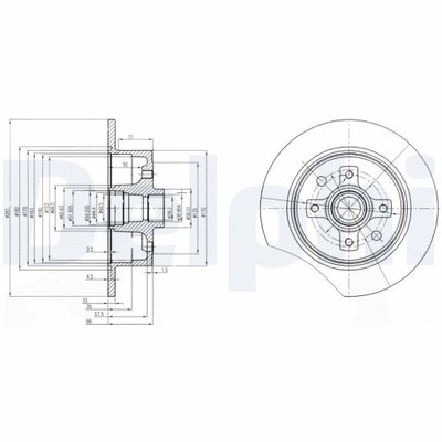 DELPHI BG2571 ДИСК ТОРМОЗНОЙ