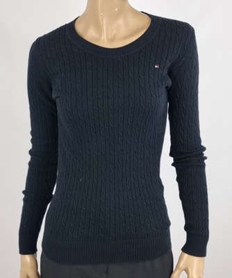 Tommy Hilfiger Czarny Sweter 34 XS