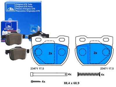 ATE КОМПЛЕКТ КОЛОДОК ТОРМОЗНЫХ SFP000130 SFP00025