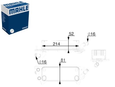 RADUADOR ACEITES AUDI A6 ALLROAD C7 A6 C7 A7 1.8-4.0 10.10-09.18 MAHLE  