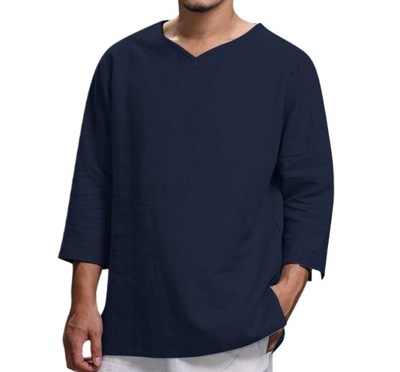 Nowy Męski Luźny Koszulowy Sweter Z V-dekolte