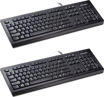 Klawiatura przewodowa Kensington ValuKeyboard czarna x2