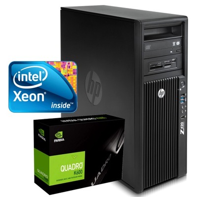 Komputer PC HP Z420 Intel 6 rdzeni 16GB 1TB+500HDD 2x Nvidia K600 W10