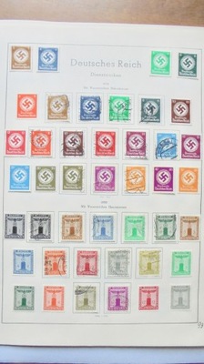 1934-38 DR-urzędowe KOLEKCJA znaczków czystych* kasowanych wartość 140,- Eu