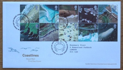 ANGLIA - 2002 - WIDOKI - WIELOBLOK - KOPERTA FDC