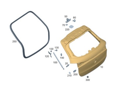 Крышка багажника задняя багажника mercedes eqb x243 фото №1
