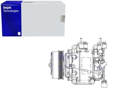 COMPRESOR DE ACONDICIONADOR HONDA CR-Z INSIGHT 1.3H 1.5H 04.09- DELPHI  