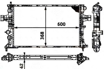 Behr hella радиатор воды opel astra g delvan 2.0 фото №1