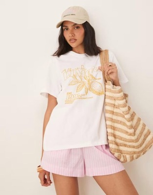 BIAŁY T-SHIRT PRINT SB8 B08__S/M