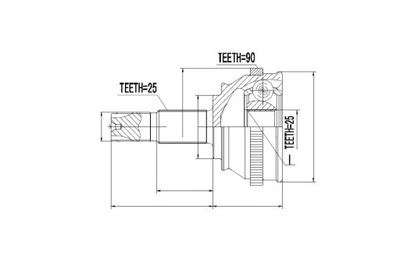 Шарнир наружный fiat tempra -96 lanci фото №1