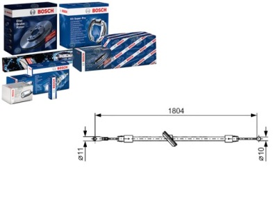 Тягa трос гальма ручного bosch 92109869 фото №1
