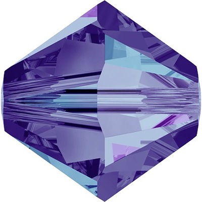 SWAROVSKI BICONE 5328 MM 4 Crystal CRYSTAL HELIOTROPE HEL 10szt