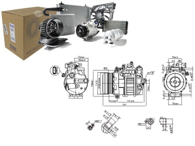 KOMPRESORIUS KONDICIONAVIMO MERCEDES C C204 C T-MODEL S204 C W204 E A207 E 