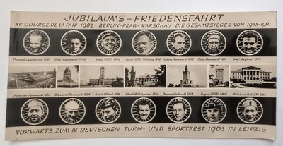 Niemcy NRD Karta Pocztowa Jubileuszowy XV WYŚCIG POKOJU 1962 rok.