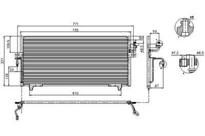 NISSENS CONDENSADOR DE ACONDICIONADOR NISSAN PRIMERA 1.6-  