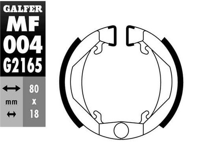 GALFER ZAPATAS DE TAMBOR DE FRENADO KIT PUCH X10/X20 50 86-,  