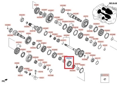 OEM RUEDA ENGRANAJE 432762D210 DE MARCHA 7 CAJAS 7DCT KIA/HYUNDAI  