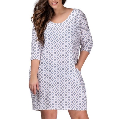 Sukienka PLUS SIZE w geometryczne wzory r. 54