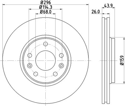 HELLA ДИСК ТОРМОЗНОЙ 8DD 355 116-161