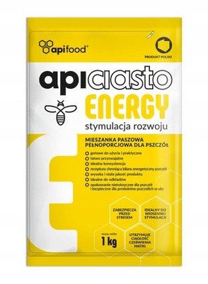 Ciasto pokarm dla pszczół Apifood Apiciasto Energy, 1kg x 10szt