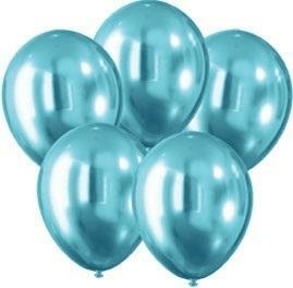 Balony z efektem chromu niebieskie 30cm