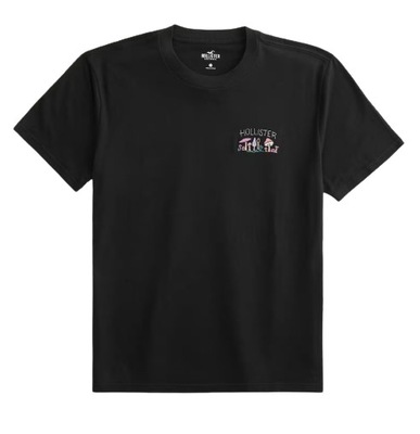 t-shirt HOLLISTER Abercrombie&Fitch koszulka XL czarna