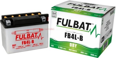 АККУМУЛЯТОР FULBAT YB4L-B DRY FB4L-B 12V 4.2AH 56A