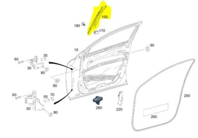 Оригінальна захист słupka/listwa ліва mercedes фото №1