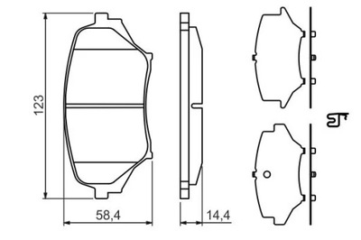 BOSCH 0 986 494 322 КОМПЛЕКТ КОЛОДОК ШАЛЬМІВНИХ, ГАЛЬМА TARCZOWE