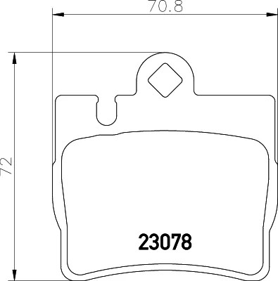 HELLA 8DB 355 008-711 КОМПЛЕКТ КОЛОДОК ТОРМОЗНЫХ,