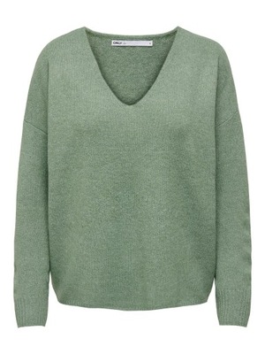 Sweter Only ONLRICA LIFE L/S V-NECK PULLO KNT NOOS r. L hedge green