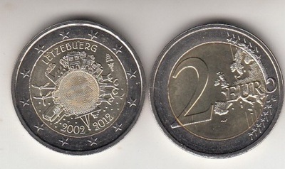 Luksemburg 2012 - 2 euro okolicz. 10 lat euro