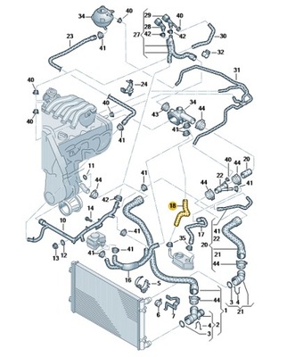 Vw beetle шланг wąż wody оригінальний номер 1c0121096a фото №1