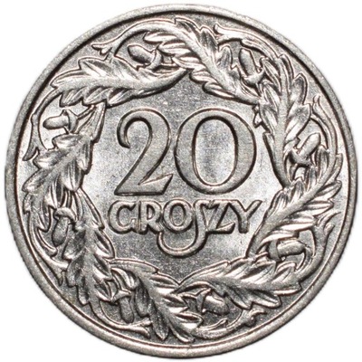 20 gr groszy 1923 Nikiel Ni Ładne