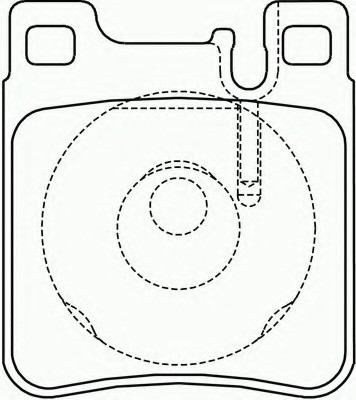 Тормозные колодки тормозной. mercedes w140 s-klasa 91-98 задняя фото №1