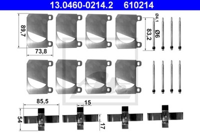 КОМПЛЕКТ АКСЕСУАРОВ КОЛОДКИ ТОРМОЗНЫЕ 13.0460-0214.2