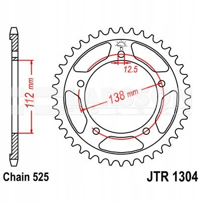 ENGRANAJE PARTE TRASERA JT 42-ZEBY HONDA CBR 600 1997-2013  