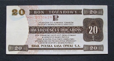 20 dolarów 1979 seria HH 2030629