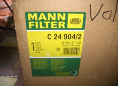 Фильтр воздуха c24904/2 mann фильтр фото №1