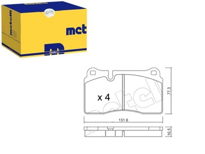 КОЛОДКИ ТОРМОЗНЫЕ VW TOUAREG 05- METELLI