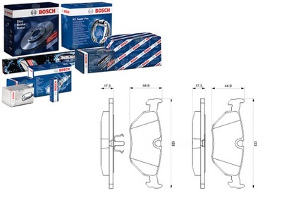 КОЛОДКИ ГАЛЬМІВНІ BMW ЗАД E32 E34 BOSCH